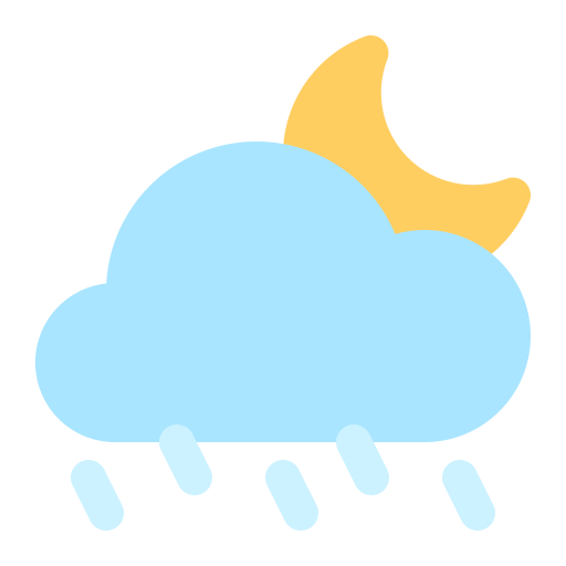 Rainy night Generic Flat icon
