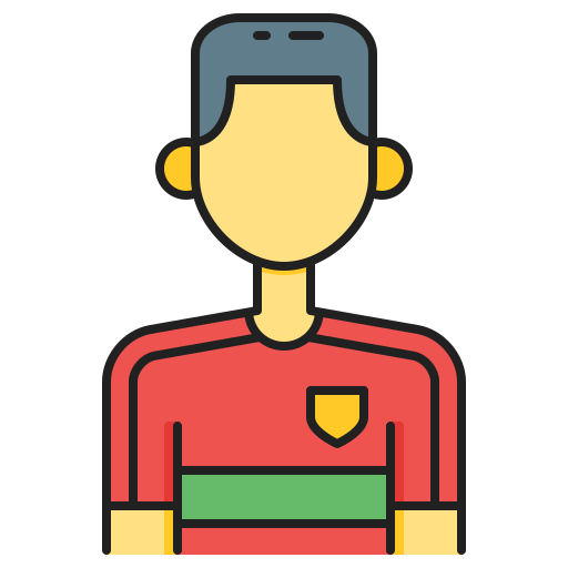 jugador de fútbol icono gratis