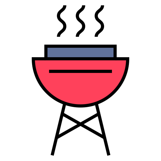 Barbecue grill Generic Outline Color icon