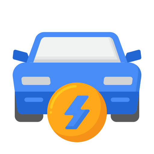 coche eléctrico icono gratis