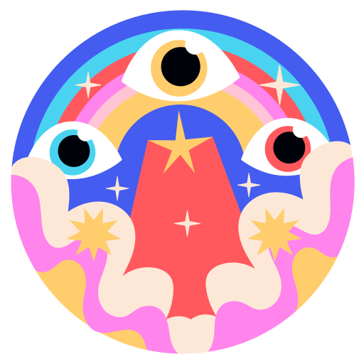 Psychedelic Stickers - Free shapes Stickers