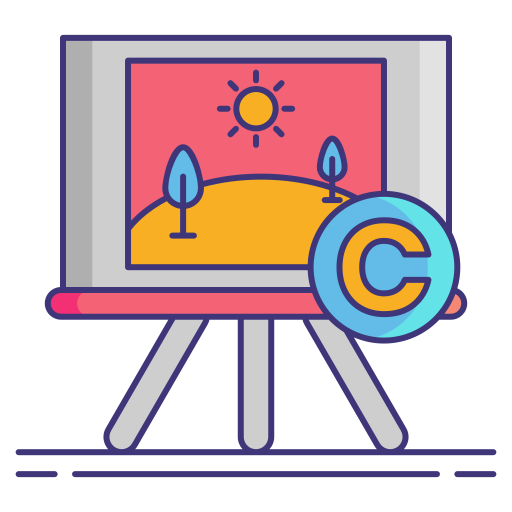 derechos de autor icono gratis