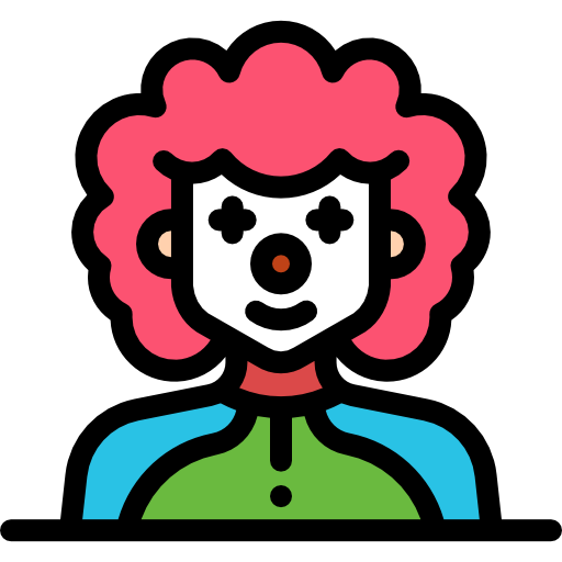 payaso divertido icono gratis