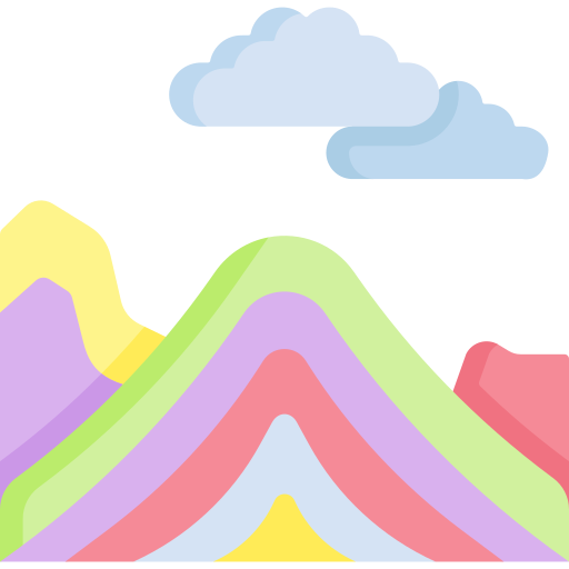 montaña arcoiris icono gratis