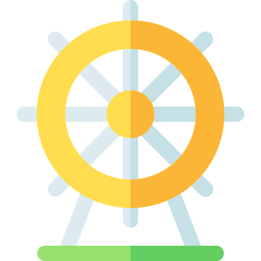 Ferris wheel Basic Rounded Flat icon