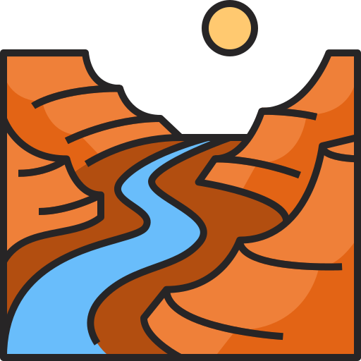 Grand canyon Generic Outline Color icon