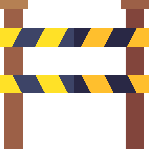 Police line Basic Straight Flat icon