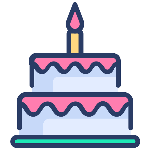 pastel de cumpleaños icono gratis