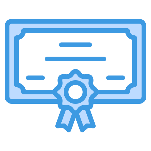 Certificate Generic Blue icon