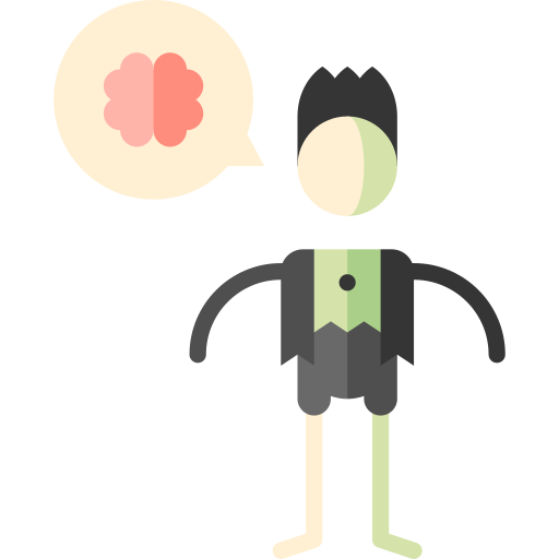 zombi Puppet Characters Flat Icône