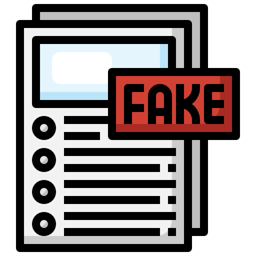 Fake news Surang Lineal Color icon