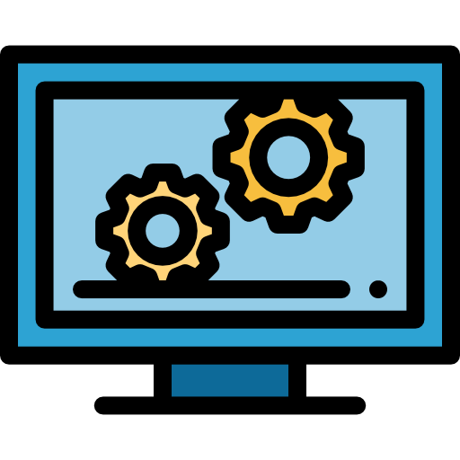 Monitor Detailed Rounded Lineal color icon