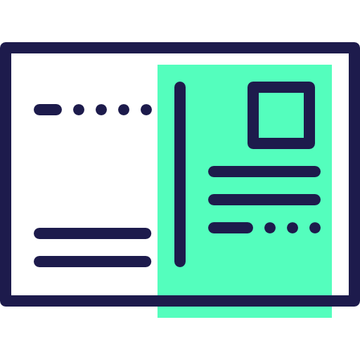 carte postale Icône gratuit