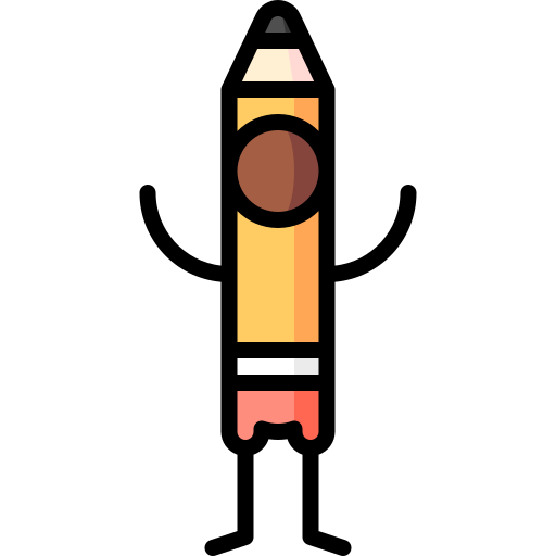 Pencil Puppet Characters Lineal Color icon