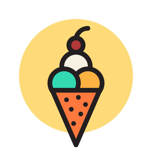 cucurucho de helado icono gratis