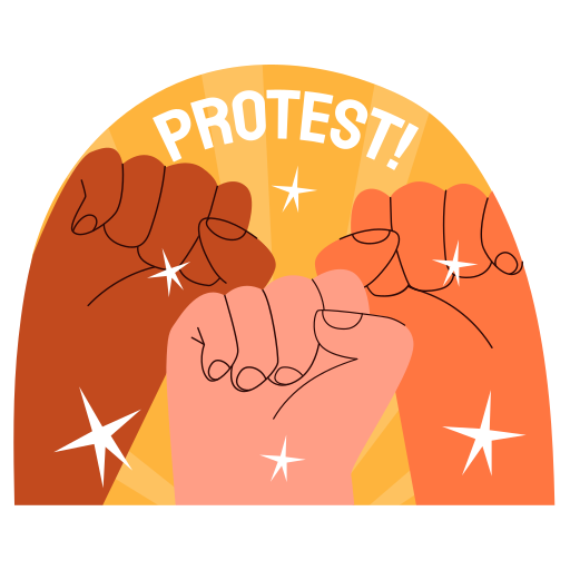 Protest free sticker