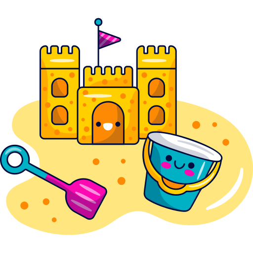 castillo de arena gratis sticker