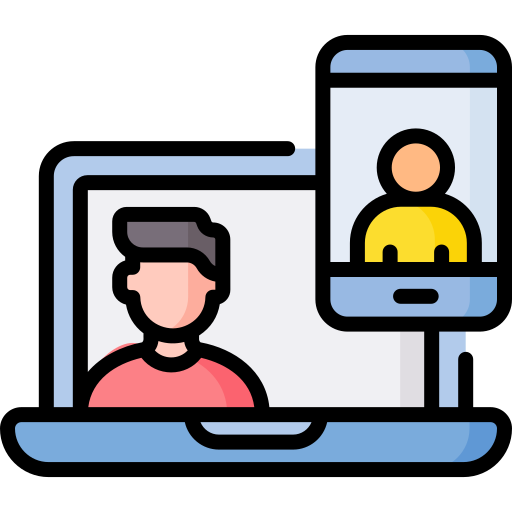 Online meeting - free icon