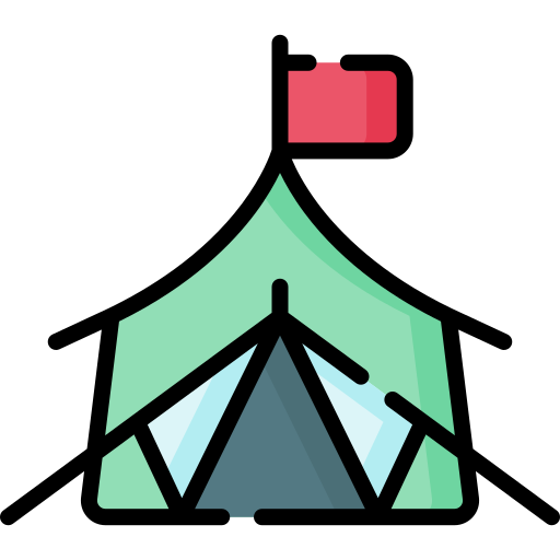 Tent Special Lineal color icon