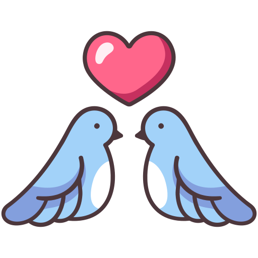 Love bird MaxIcons Lineal color icon