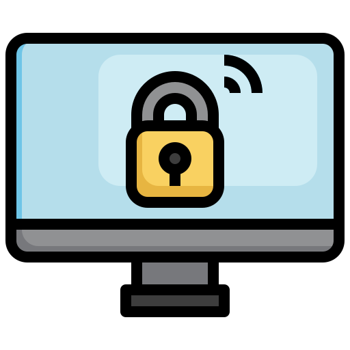 Internet Security Surang Lineal Color Icon