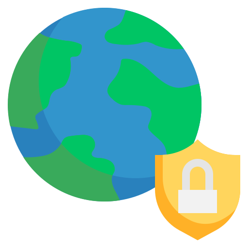 seguridad mundial icono gratis