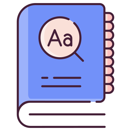 Dictionary Generic Thin Outline Color icon