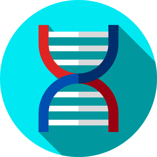 Dna Flat Circular Flat Icon