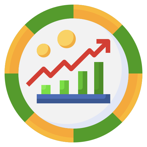 análisis de mercado icono gratis