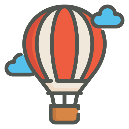 Hot air balloon Generic Outline Color icon