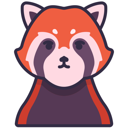 panda rojo icono gratis