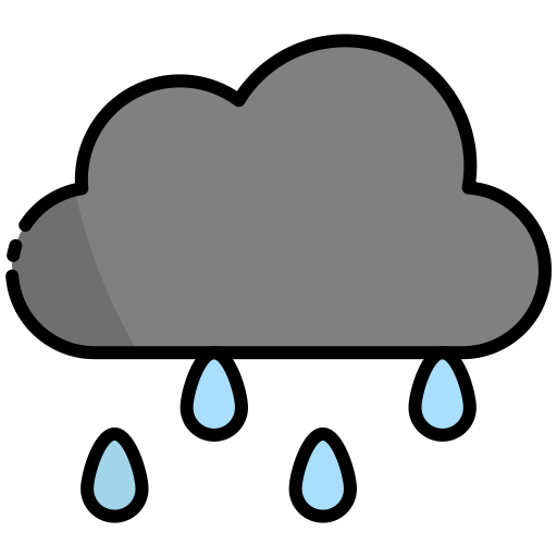 Rain Generic Outline Color icon