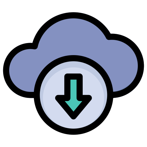 descarga en la nube icono gratis