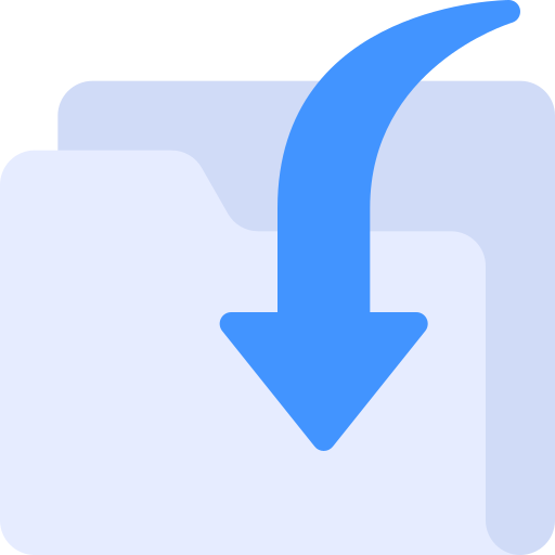blue open folder icon