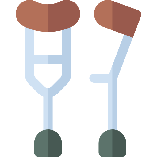 Crutches Basic Rounded Flat icon