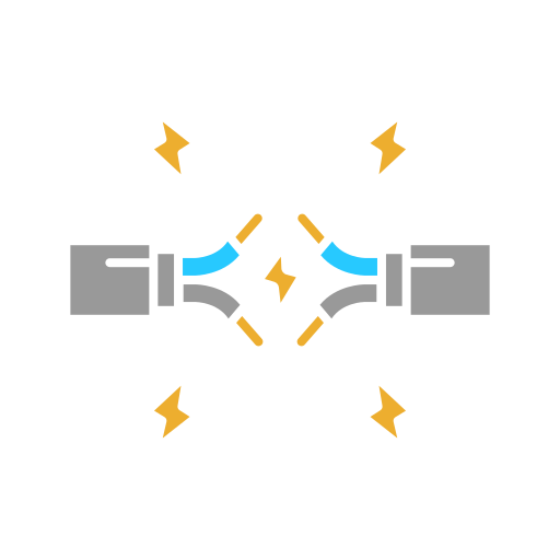 conexión por medio de cables icono gratis