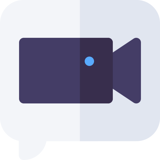 Video chat Basic Rounded Flat icon