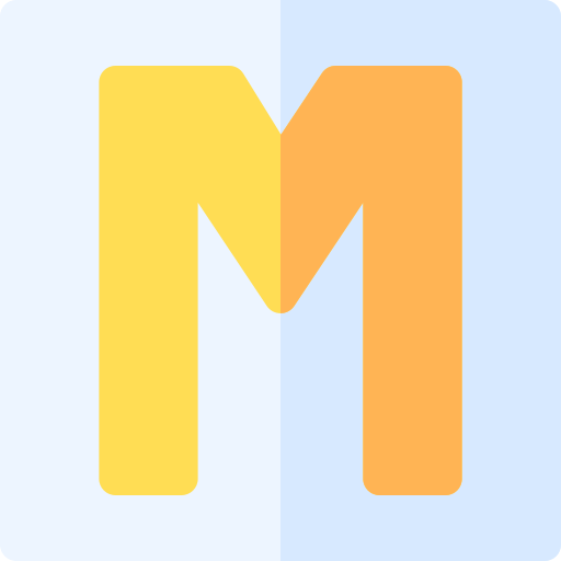 Letter m Basic Rounded Flat icon