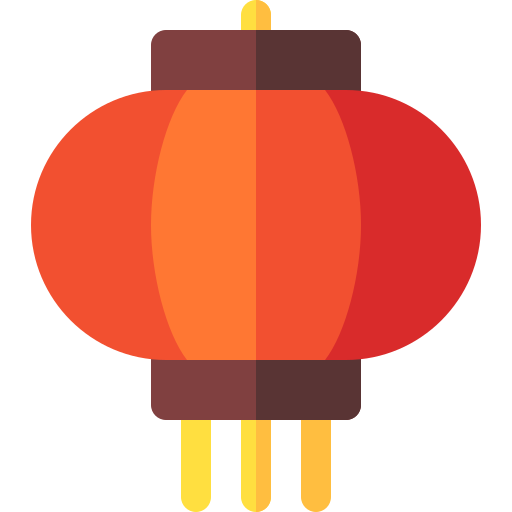 Chinese new year lantern icon filled Royalty Free Vector