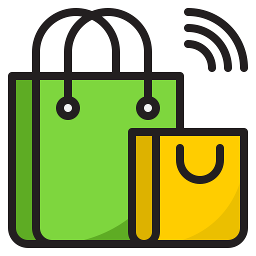 Shopping online srip Lineal Color icon