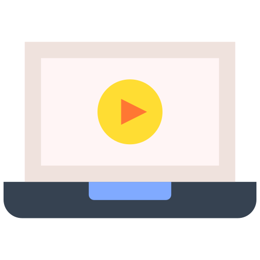 Video lesson - free icon