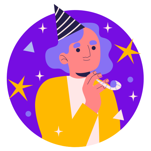 Party free sticker Party free sticker