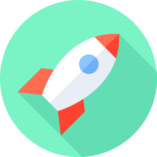 Rocket Flat Circular Flat icon