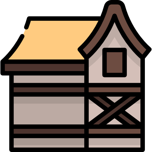 casa medieval icono gratis