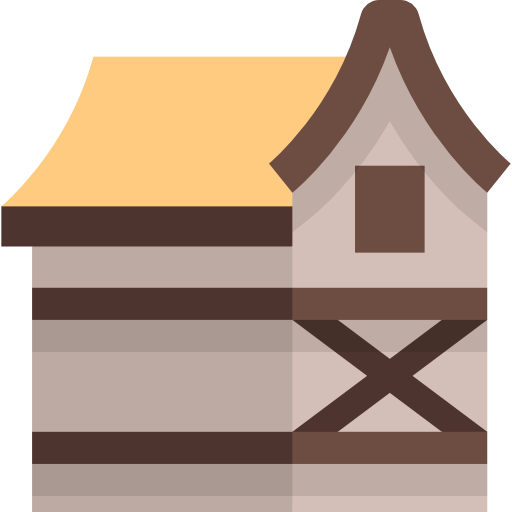 casa medieval icono gratis