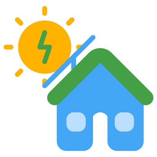 casa solar icono gratis