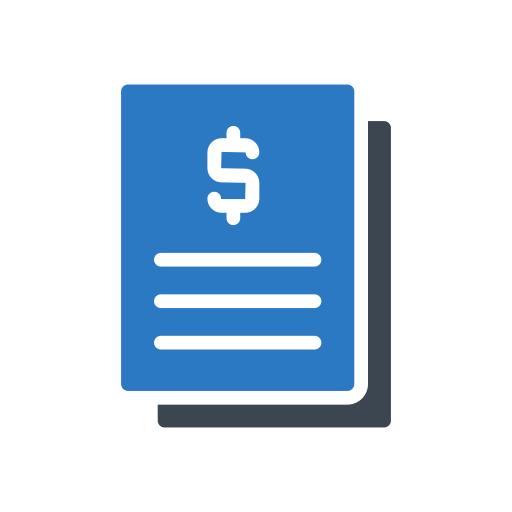 Invoice Generic Blue icon