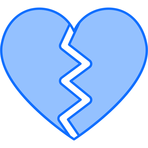 Broken heart Generic Blue icon