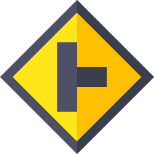 Intersection Basic Straight Flat icon