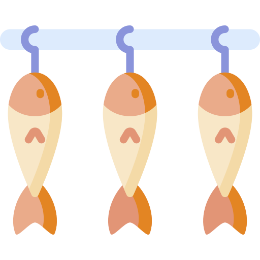 pescado ahumado icono gratis